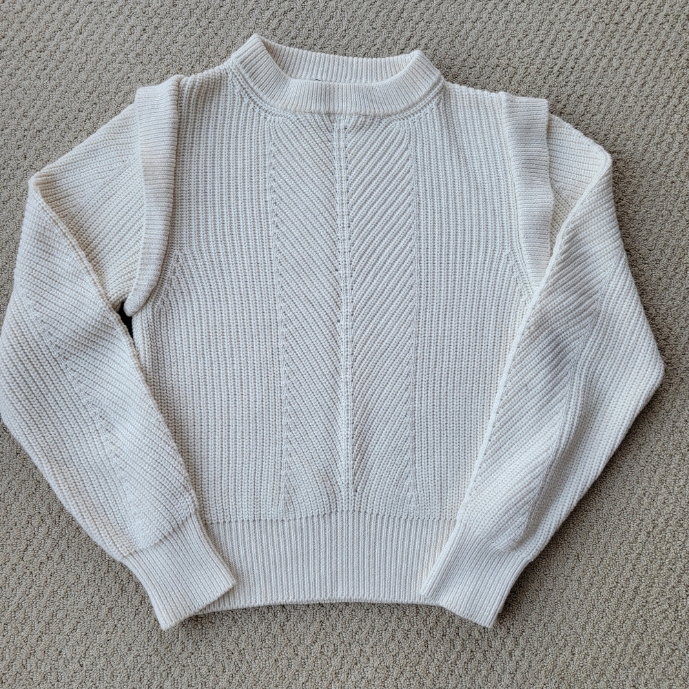MKT Studio Cream Sweater Crewneck Small